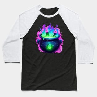 Witches Brew Cauldron Baseball T-Shirt